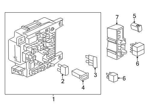 2008 Mitsubishi Lancer Fuse & Relay Box Diagram for 8637A478
