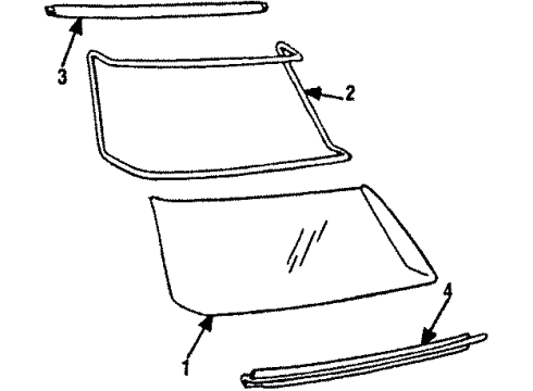 1987 Mitsubishi Galant Back Glass