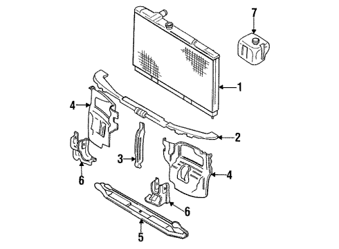 1993 Mitsubishi Expo Radiator & Components
