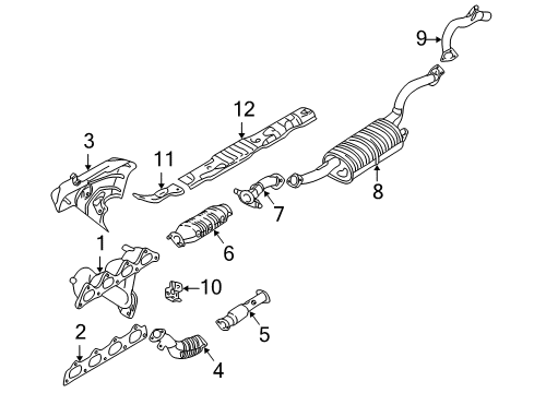 1997 Mitsubishi Montero Sport Exhaust System Diagram 3