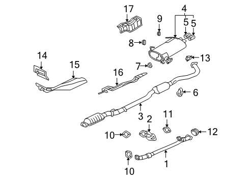 2007 Mitsubishi Outlander Exhaust Components