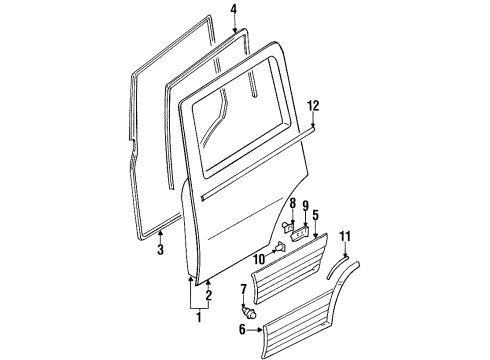 1995 Mitsubishi Montero Door Assembly