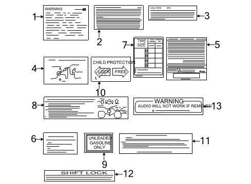 2004 Mitsubishi Montero Sport Information Labels
