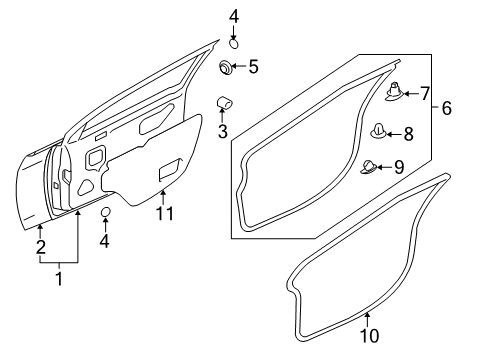 2015 Mitsubishi Lancer Door & Components Diagram 2