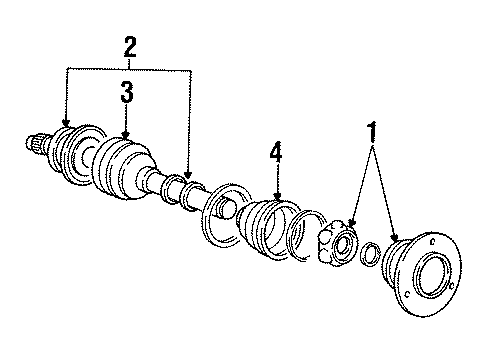 1991 Mitsubishi Eclipse Drive Axles - Rear