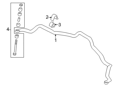 2004 Mitsubishi Outlander Stabilizer Bar & Components Diagram 2