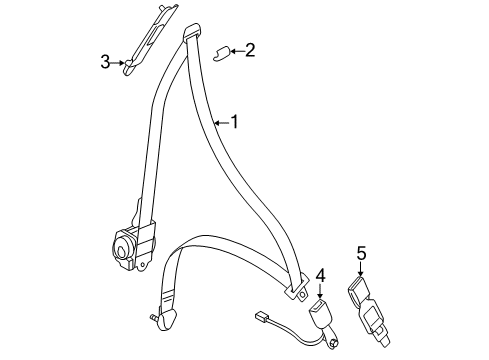 2004 Mitsubishi Eclipse Front Seat Belts Diagram 2