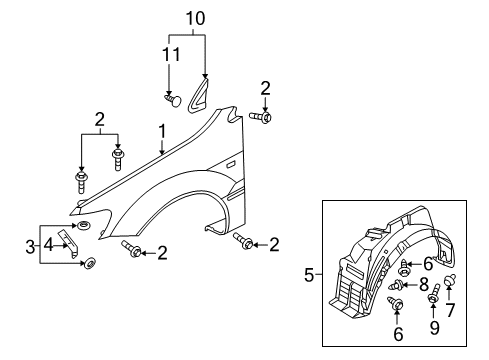 2004 Mitsubishi Lancer Exterior Trim - Fender