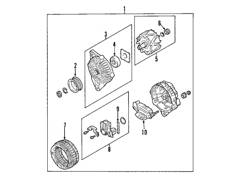 2001 Mitsubishi Montero Alternator