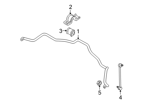2012 Mitsubishi Eclipse Stabilizer Bar & Components Diagram 3