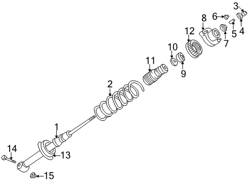2004 Mitsubishi Outlander Struts & Components Diagram 3
