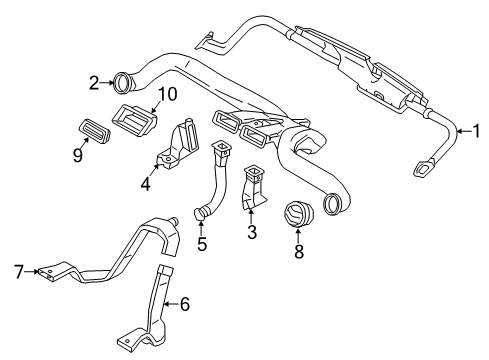 2017 Mitsubishi Mirage Ducts
