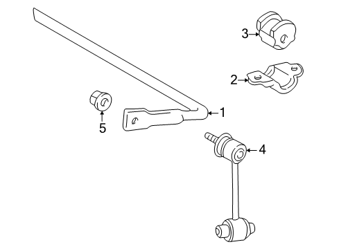 2003 Mitsubishi Montero Stabilizer Bar & Components Diagram 4