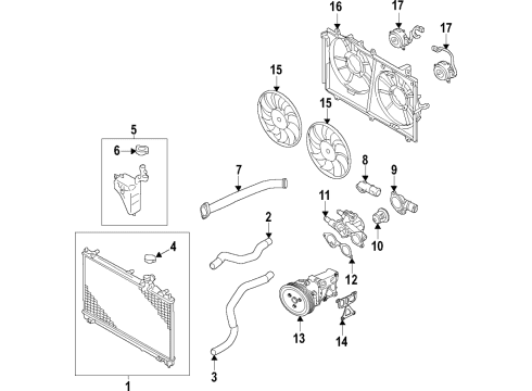 2020 Mitsubishi Outlander PHEV Lower Hose Diagram for 1370A666