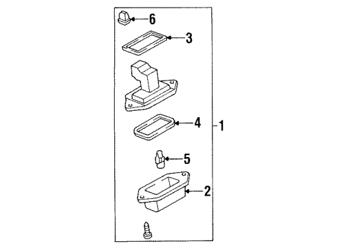 1995 Mitsubishi Galant License Lamps