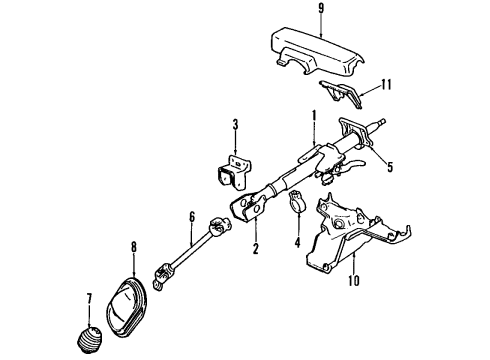 1990 Mitsubishi Sigma Steering Column