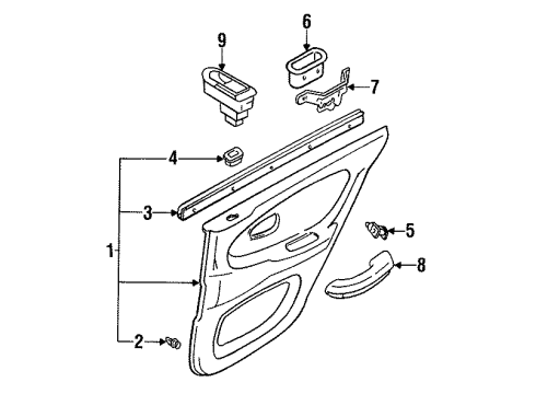 1996 Mitsubishi Mirage Interior Trim