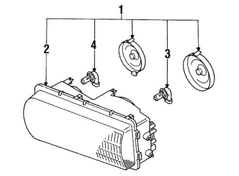 1996 Mitsubishi Diamante Bulbs