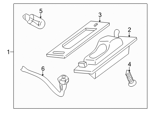 2005 Mitsubishi Outlander License Lamps