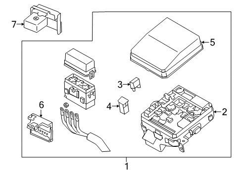 2017 Mitsubishi Outlander Fuse & Relay Box Diagram for 8565A357