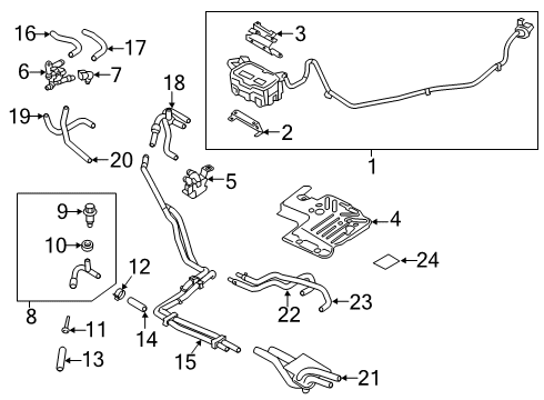 2019 Mitsubishi Outlander PHEV Water Pump Diagram for 92516W060P