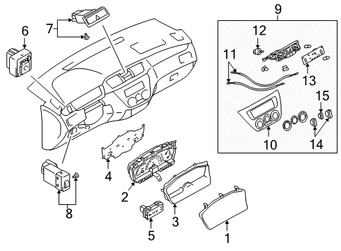 2005 Mitsubishi Lancer Cluster & Switches Diagram 3