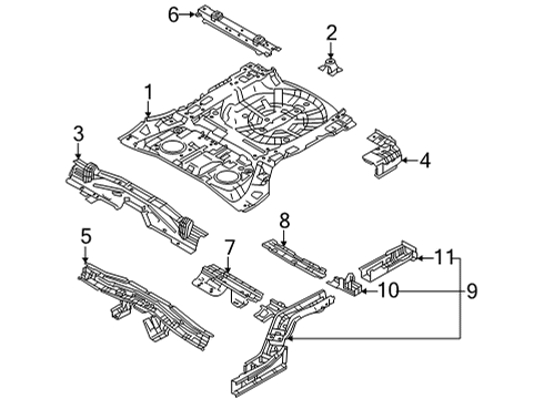 2024 Mitsubishi Outlander Rear Floor & Rails