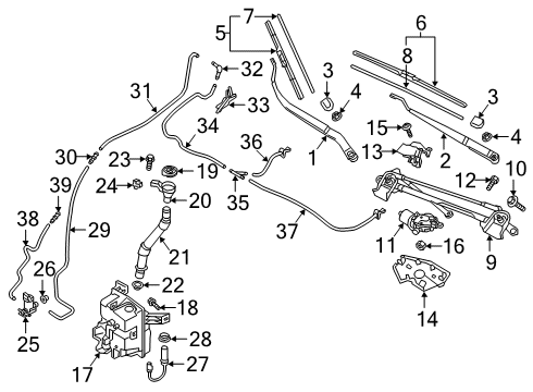 2022 Mitsubishi Eclipse Cross Wiper & Washer Components