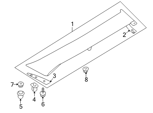2003 Mitsubishi Lancer Rear Spoiler Diagram 4