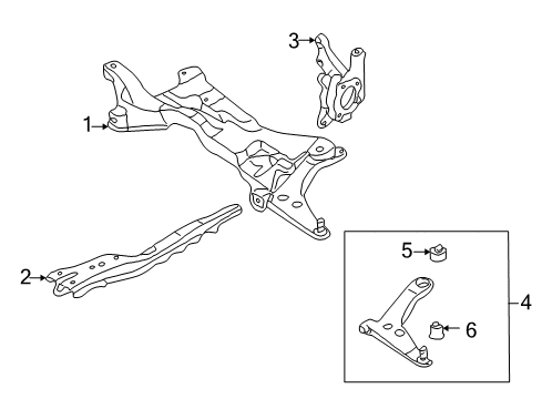 2005 Mitsubishi Outlander Front Suspension Components Diagram 2
