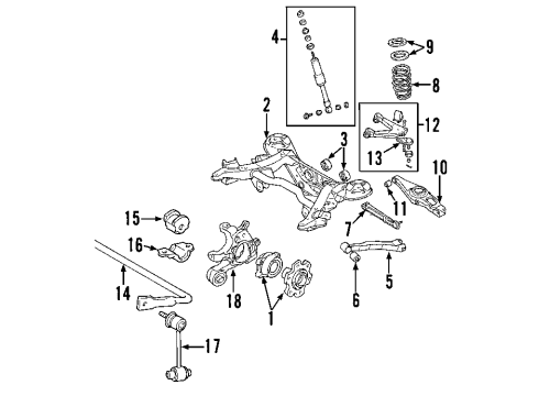 2001 Mitsubishi Montero Lower Control Arm - Rear