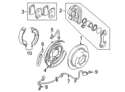 1999 Mitsubishi Montero Sport Rotor Diagram for MB618797