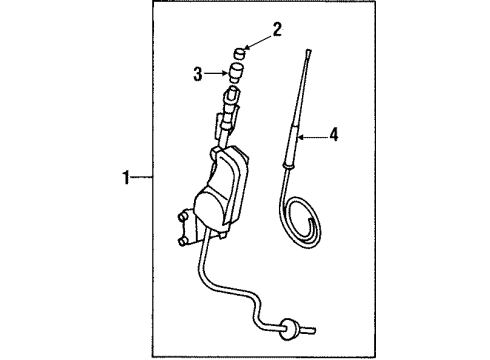 2000 Mitsubishi Diamante Antenna & Radio