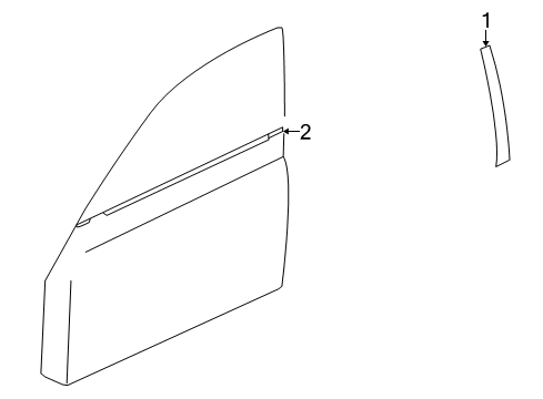 2017 Mitsubishi Lancer Exterior Trim - Front Door