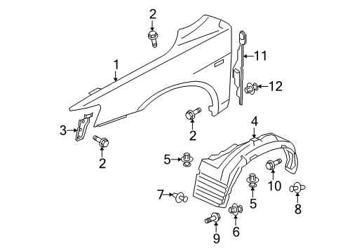 2012 Mitsubishi Lancer Fender & Components
