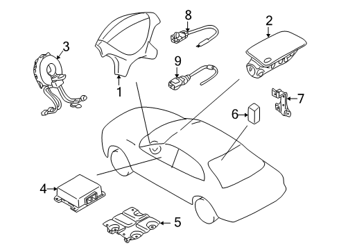 2003 Mitsubishi Galant Air Bag Components