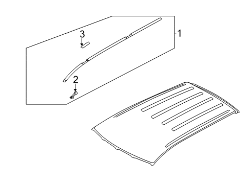 2020 Mitsubishi Outlander Sport Exterior Trim - Roof