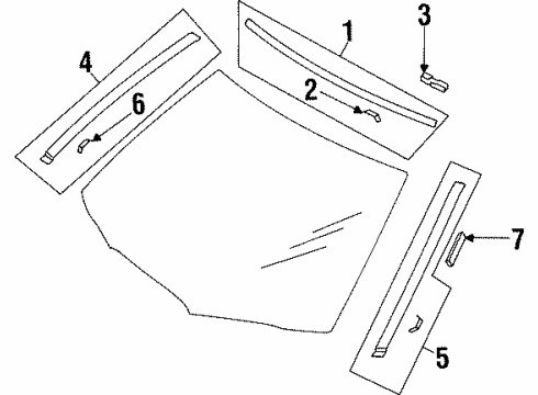 1999 Mitsubishi Diamante Reveal Moldings
