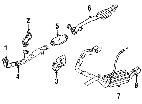 1999 Mitsubishi 3000GT Exhaust System