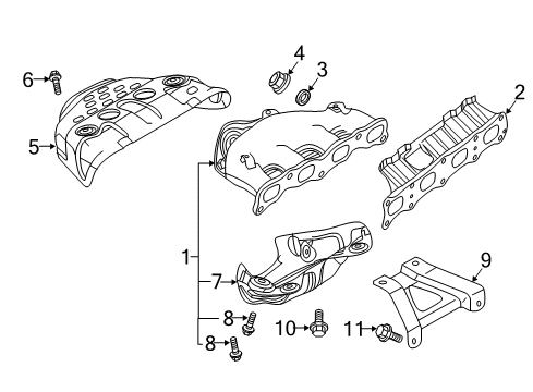 2020 Mitsubishi Outlander Sport Exhaust Manifold