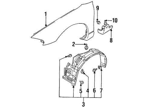 1998 Mitsubishi Eclipse Exterior Trim - Fender