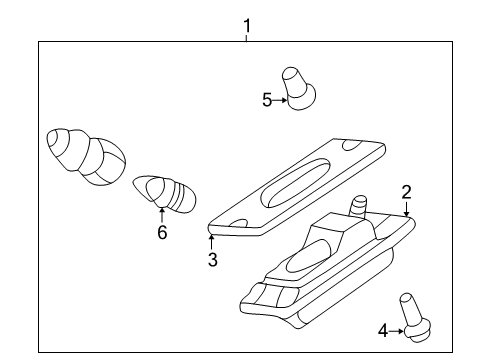 2003 Mitsubishi Galant License Lamps