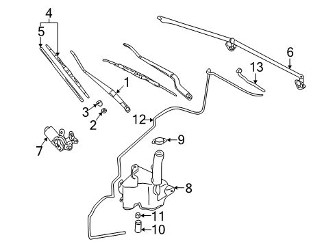 2003 Mitsubishi Galant Wiper & Washer Components