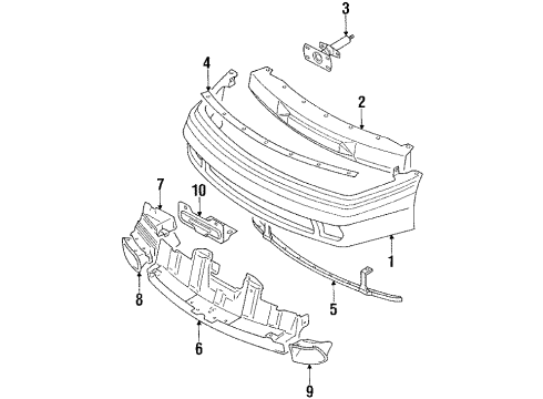 1991 Mitsubishi Eclipse Bumper & Components - Front