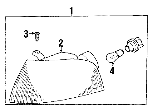 2000 Mitsubishi Mirage Signal Lamps Diagram 2