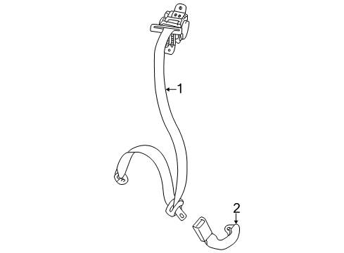 2003 Mitsubishi Eclipse Seat Belt - Body Diagram 3