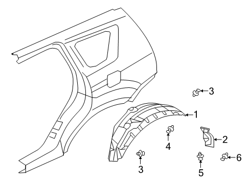 2012 Mitsubishi Outlander Exterior Trim - Quarter Panel