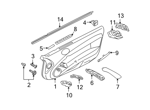 2012 Mitsubishi Eclipse Interior Trim - Door