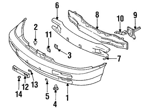 1995 Mitsubishi Galant Bumper & Components - Front