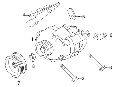 2011 Mitsubishi Endeavor Alternator
